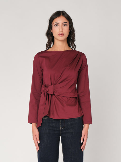 Camicia con nodo a lato