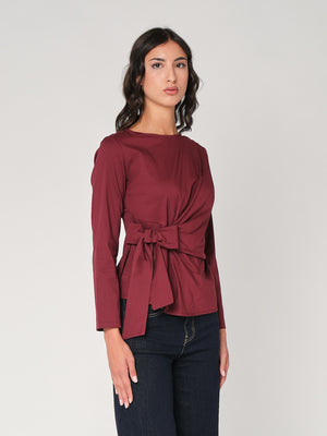 Camicia con nodo a lato