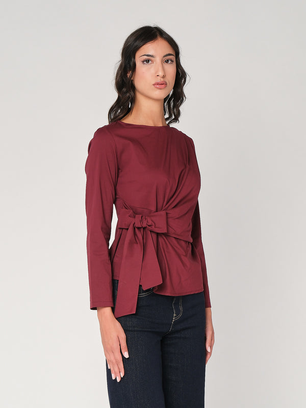 Camicia con nodo a lato