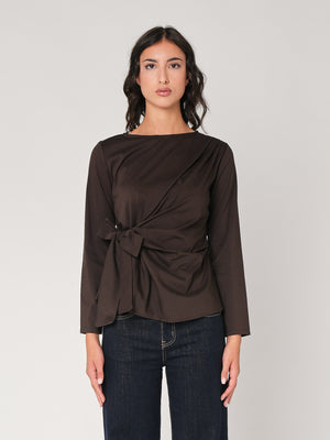 Camicia con nodo a lato