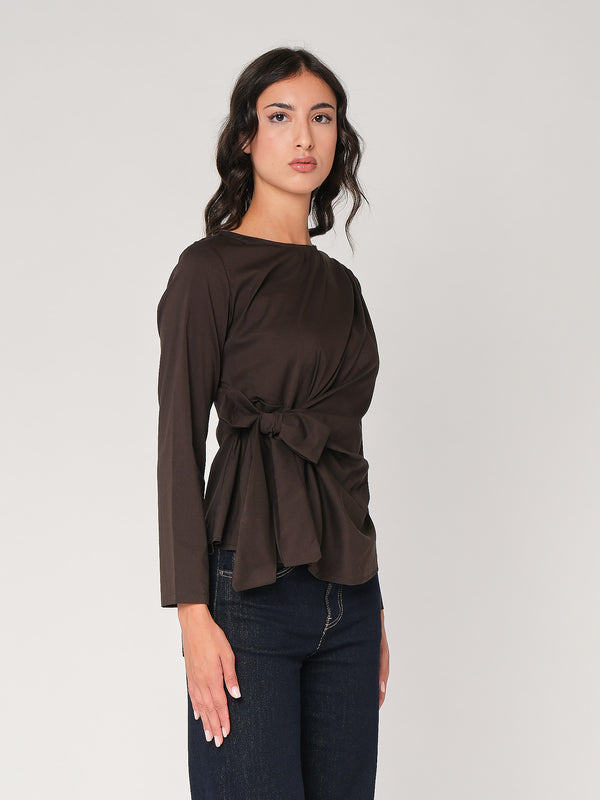 Camicia con nodo a lato