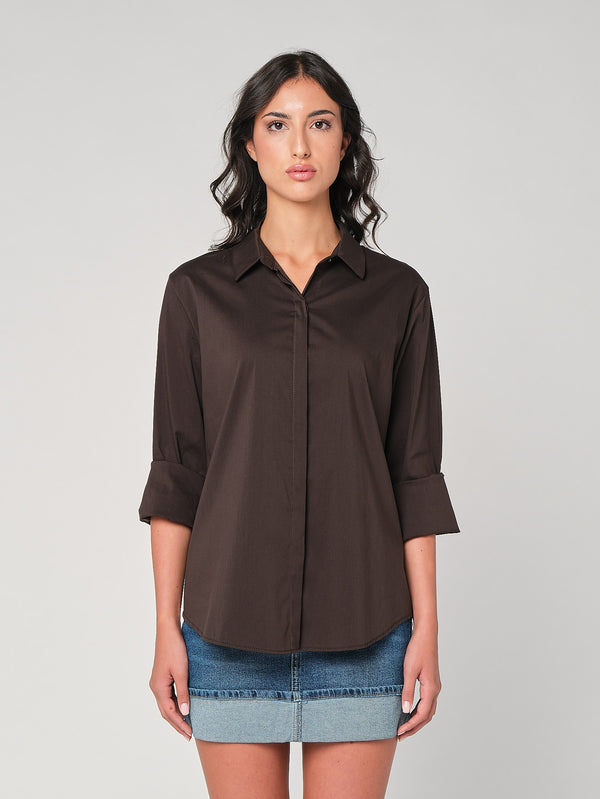 Camicia con retro lungo