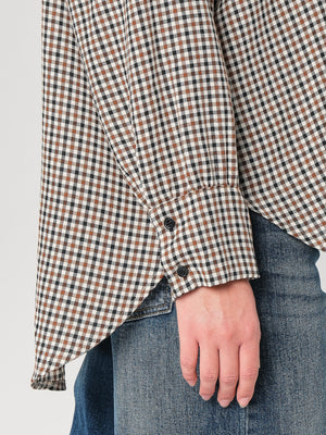 Camicia a quadretti con spille