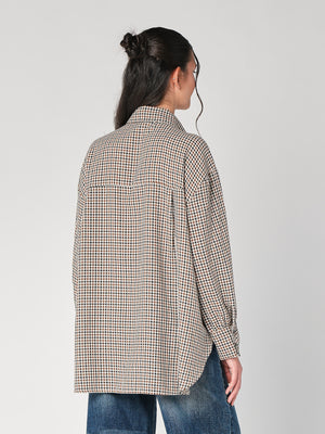 Camicia a quadretti con spille