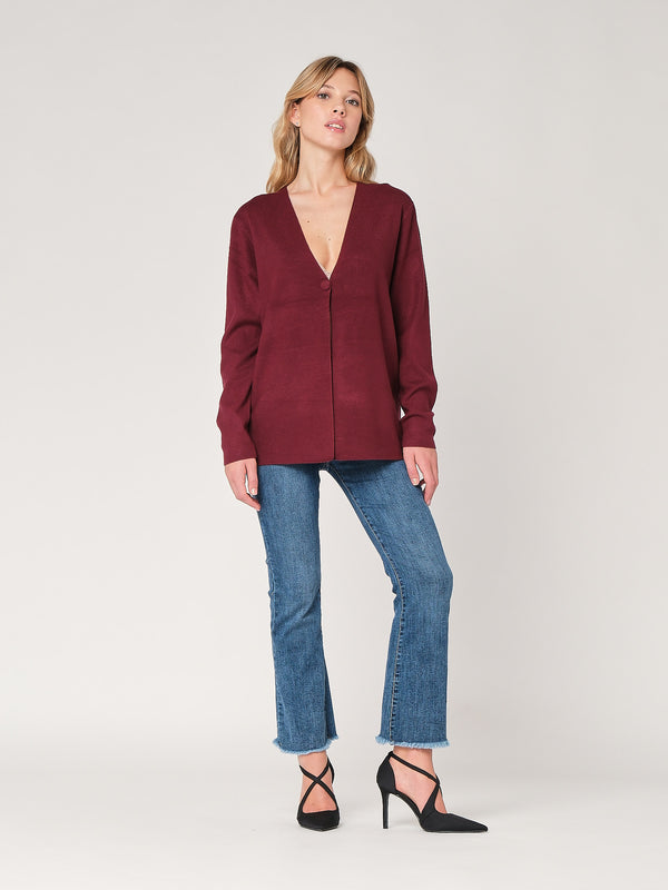 Cardigan con bottone