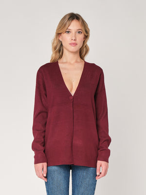 Cardigan con bottone