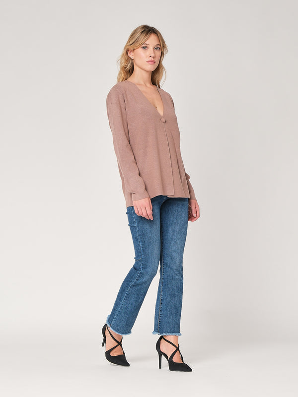 Cardigan con bottone