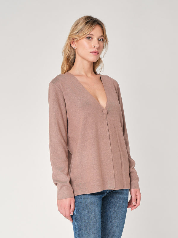 Cardigan con bottone
