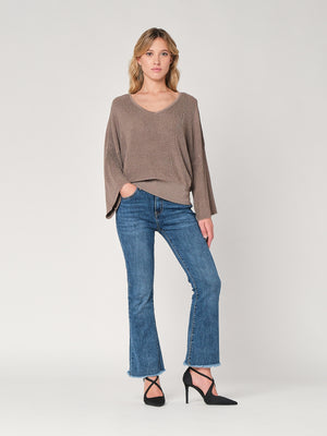 Maglia lurex collo V