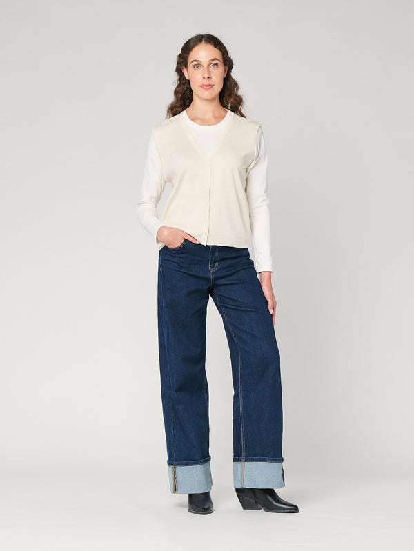 Maglia girocollo con gilet