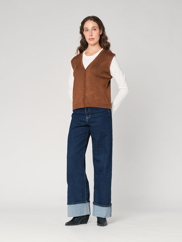 Maglia girocollo con gilet
