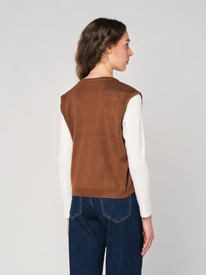 Maglia girocollo con gilet