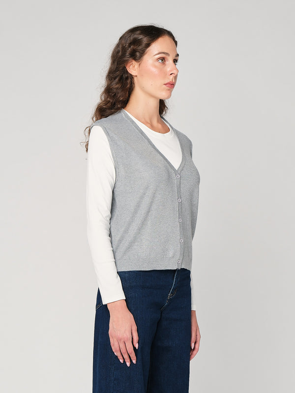 Maglia girocollo con gilet