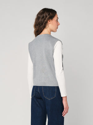 Maglia girocollo con gilet