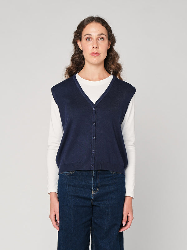 Maglia girocollo con gilet