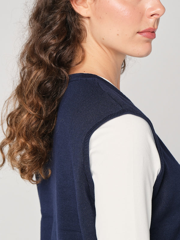 Maglia girocollo con gilet