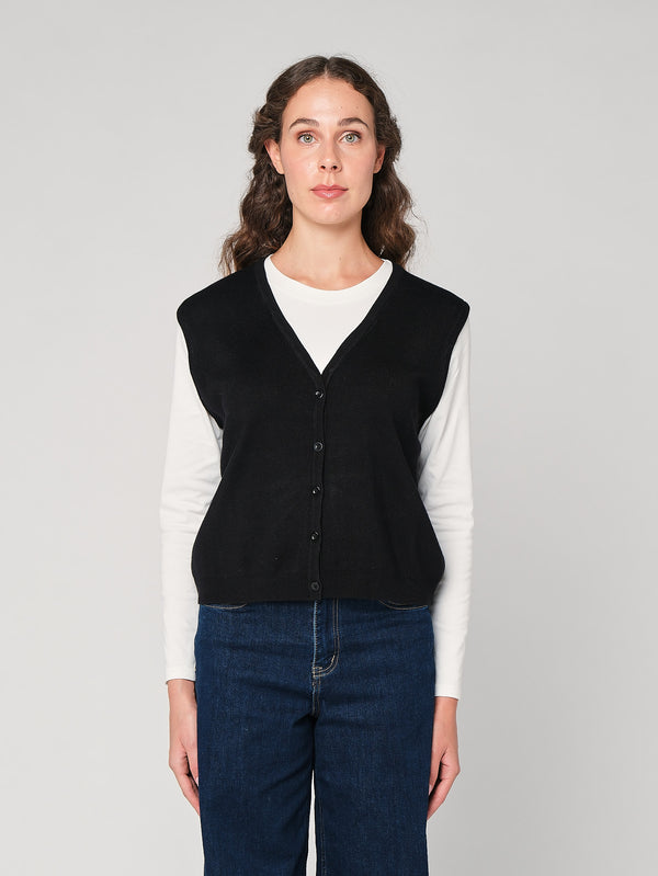 Maglia girocollo con gilet