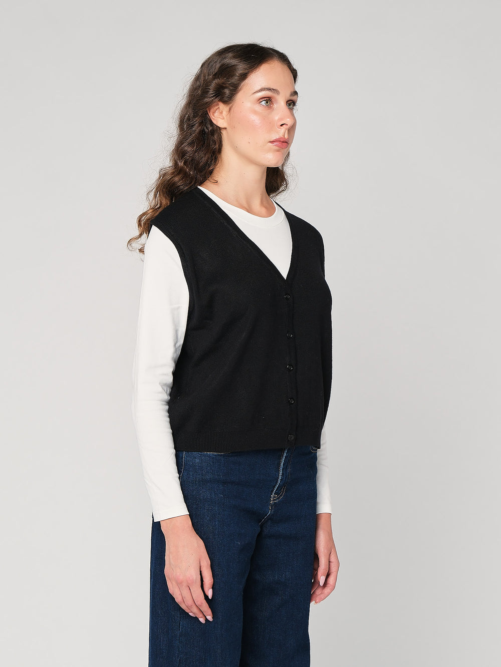 Maglia girocollo con gilet