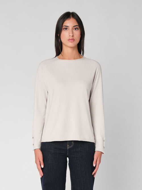 Maglia con bottoni polso