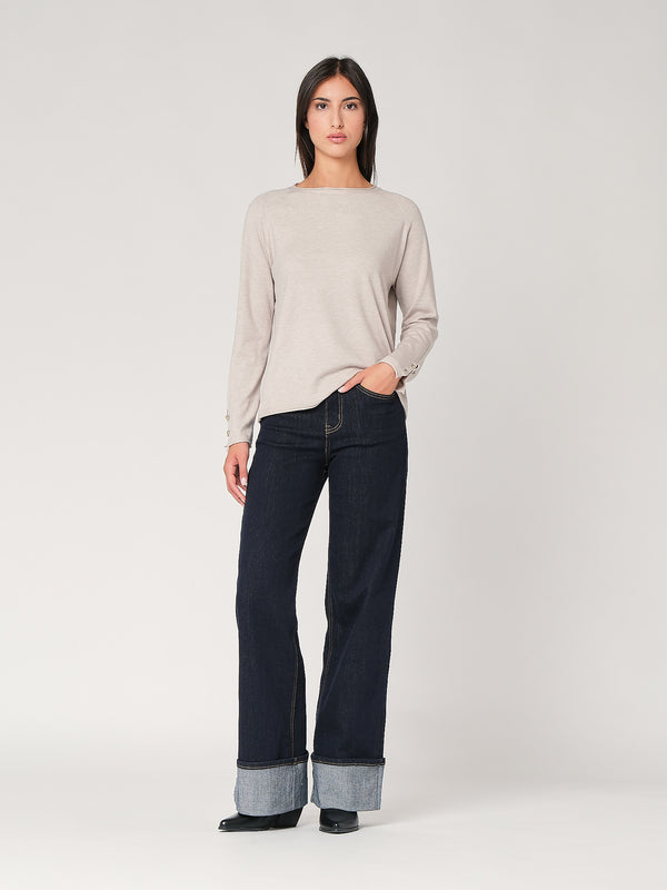 Maglia con bottoni polso