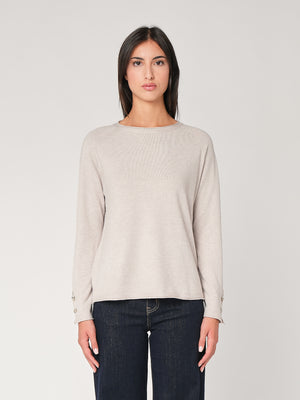 Maglia con bottoni polso