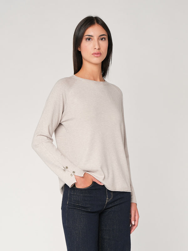 Maglia con bottoni polso