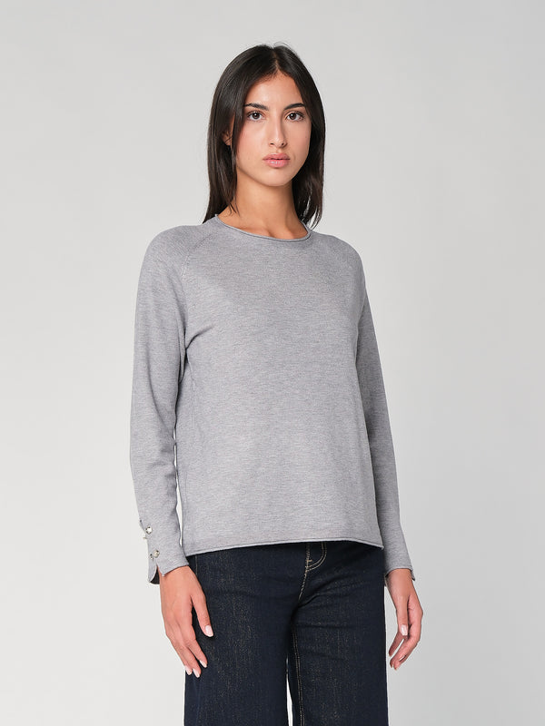 Maglia con bottoni polso