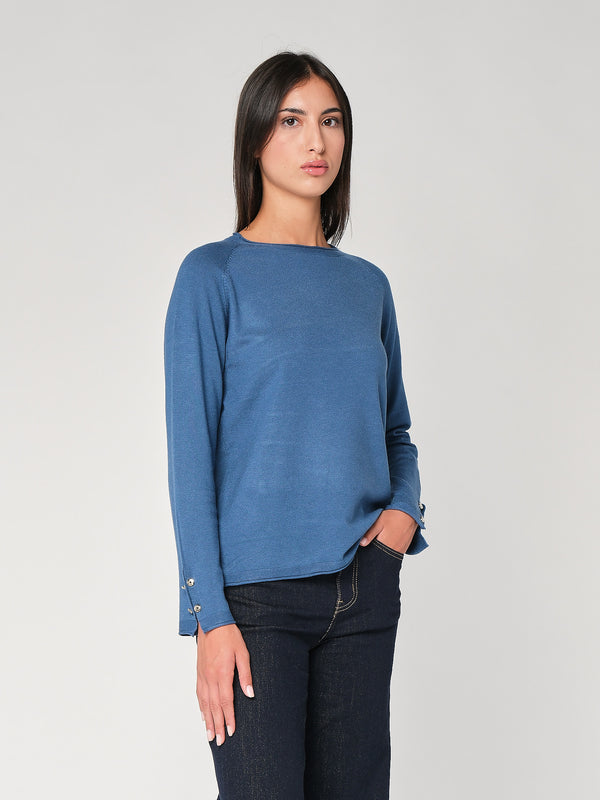 Maglia con bottoni polso