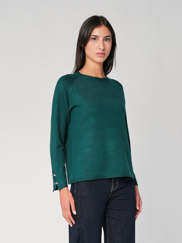 Maglia con bottoni polso