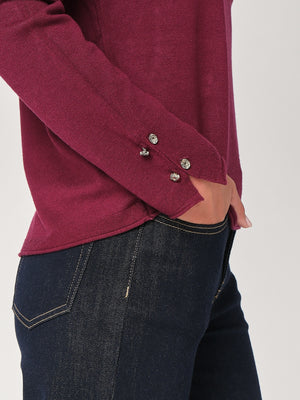 Maglia con bottoni polso