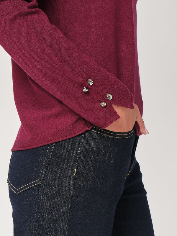 Maglia con bottoni polso
