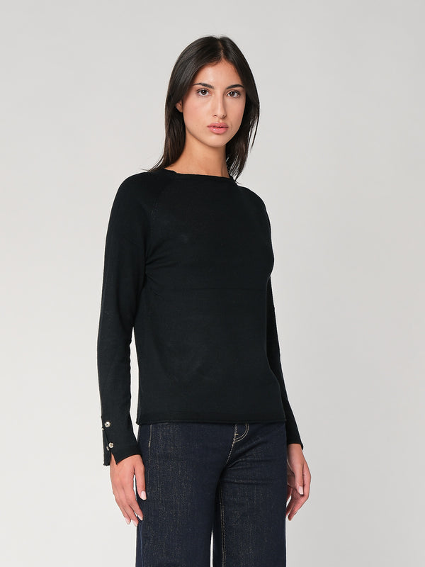 Maglia con bottoni polso