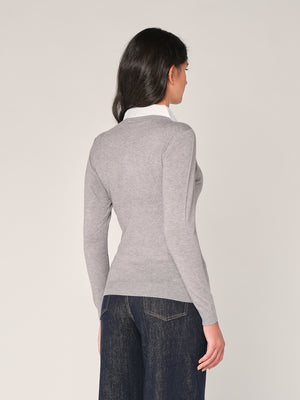 Maglia con collo a camicia