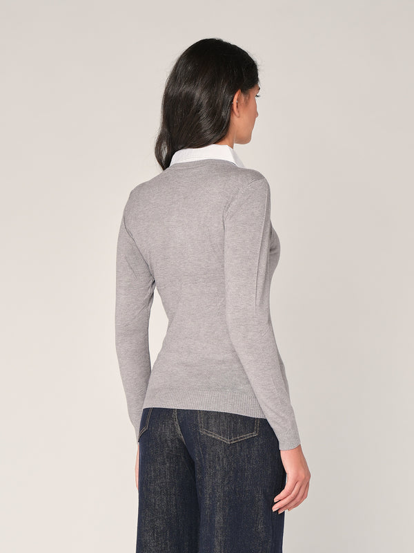 Maglia con collo a camicia
