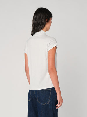 Maglia lurex collo alto