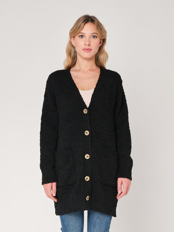 Maglione con bottoni e tasche