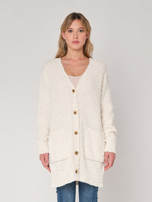 Maglione con bottoni e tasche