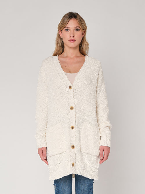 Maglione con bottoni e tasche