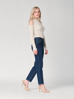 Maglia a costina spalle nude