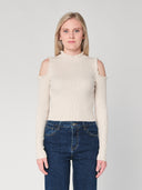 Maglia a costina spalle nude