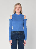 Maglia a costina spalle nude