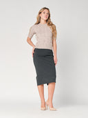 Maglia a trecce con perline