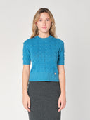 Maglia a trecce con perline