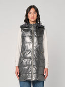Gilet laminato con cappuccio