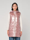 Gilet laminato con cappuccio