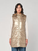 Gilet laminato con cappuccio