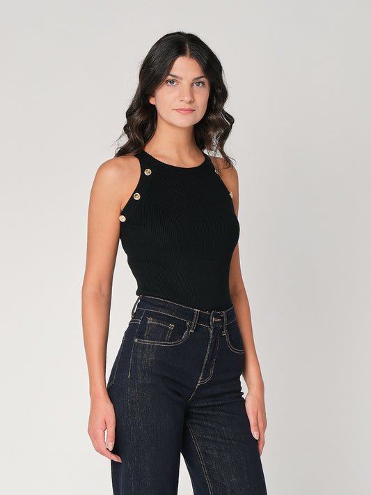 Body a costina dettaglio bottoni