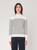 Maglia a righe con bottoni polso