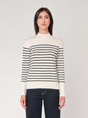 Maglia a righe con bottoni polso