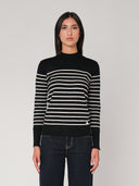 Maglia a righe con bottoni polso